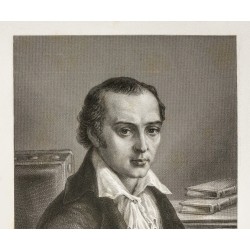 Gravure de 1878 - Portrait de André Chénier - 3