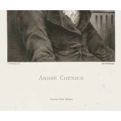 Gravure de 1878 - Portrait de André Chénier - 4