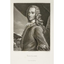 Gravure de 1878 - Portrait de Voltaire - 1