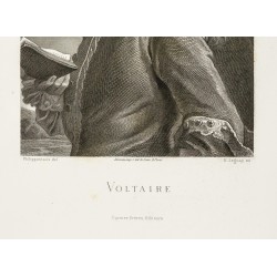 Gravure de 1878 - Portrait de Voltaire - 4