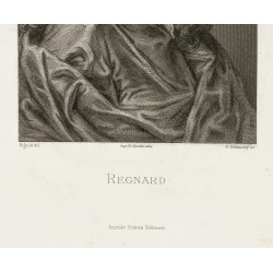 Gravure de 1878 - Portrait de Jean-François Regnard - 4