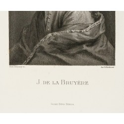 Gravure de 1878 - Portrait de Jean De La Bruyère - 4