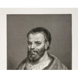 Gravure de 1878 - Portrait de Rabelais - 3