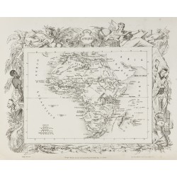 Gravure de 1874 - Mappemonde & Carte de l'Afrique - 3