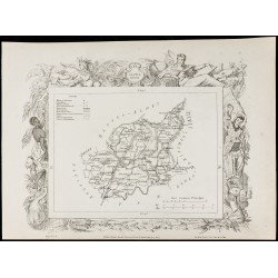 Gravure de 1874 - Carte ancienne des Alpes-Basses & Alpes-Hautes - 2