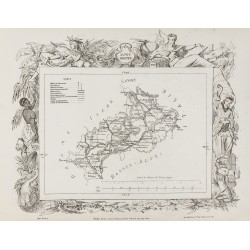 Gravure de 1874 - Carte ancienne des Alpes-Basses & Alpes-Hautes - 3