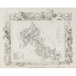 Gravure de 1874 - Carte ancienne du Gard & Haute-Garonne - 3