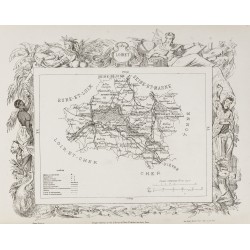 Gravure de 1874 - Carte ancienne de la Loire-inférieure & Loiret - 3