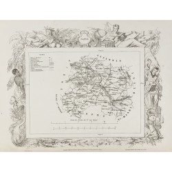 Gravure de 1874 - Carte ancienne de la Manche & Marne - 3