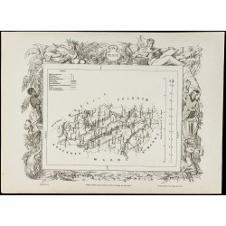 Gravure de 1874 - Carte ancienne de la Meurthe & Meuse - 4