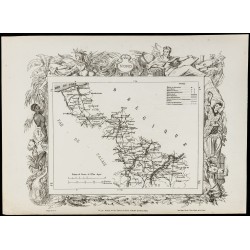 Gravure de 1874 - Carte ancienne de la Nièvre & Nord - 4