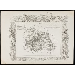 Gravure de 1874 - Carte ancienne du Pas-de-calais & Puy-de-Dôme. - 4