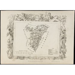 Gravure de 1874 - Carte ancienne des Pyrènées-Orientales & Bas-Rhin - 3