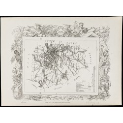 Gravure de 1874 - Carte ancienne de Seine-et-Oise & Deux-Sèvres - 2