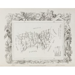 Gravure de 1874 - Carte ancienne de Seine-et-Oise & Deux-Sèvres - 3