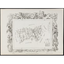 Gravure de 1874 - Carte ancienne de Seine-et-Oise & Deux-Sèvres - 4