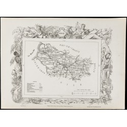 Gravure de 1874 - Carte ancienne de la Somme & Tarn - 2