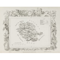 Gravure de 1874 - Carte ancienne de la Somme & Tarn - 3