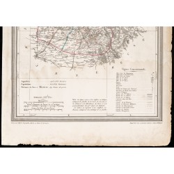 Gravure de 1839 - Carte géographique ancienne des Ardennes - 3