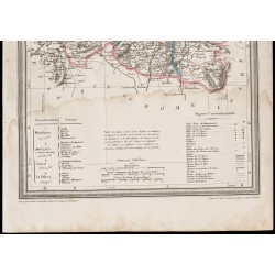 Gravure de 1839 - Carte géographique ancienne de l'Allier - 3