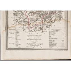 Gravure de 1839 - Carte géographique ancienne du Cher - 3