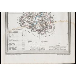 Gravure de 1839 - Carte géographique ancienne des Deux-Sèvres - 3