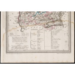 Gravure de 1839 - Carte géographique ancienne de la Drôme - 3