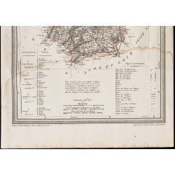 Gravure de 1839 - Carte géographique ancienne de l'Eure - 3