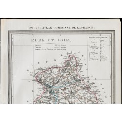 Gravure de 1839 - Carte géographique ancienne d'Eure-et-Loir - 2