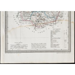 Gravure de 1839 - Carte géographique ancienne d'Eure-et-Loir - 3