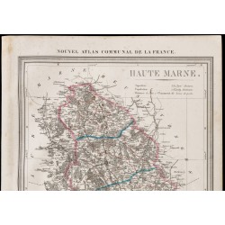 Gravure de 1839 - Carte géographique ancienne de Haute-Marne - 2