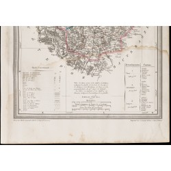 Gravure de 1839 - Carte géographique ancienne de Haute-Marne - 3