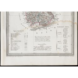 Gravure de 1839 - Carte géographique ancienne du Haut-Rhin - 3