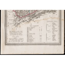 Gravure de 1839 - Carte géographique ancienne de la Haute-Saône - 3