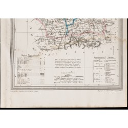 Gravure de 1839 - Carte géographique ancienne de l'Indre - 3
