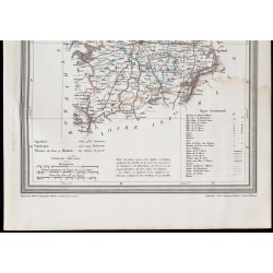 Gravure de 1839 - Carte géographique ancienne d'Ille-et-Vilaine - 3