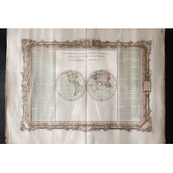 Gravure de 1761 - Mappemonde (Desnos) - 1