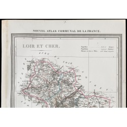Gravure de 1839 - Carte géographique ancienne du Loir-et-Cher - 2