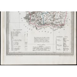 Gravure de 1839 - Carte géographique ancienne du Loir-et-Cher - 3