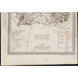 Gravure de 1839 - Carte géographique ancienne de la Marne - 3
