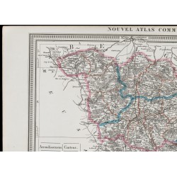 Gravure de 1839 - Carte géographique ancienne de Moselle - 2