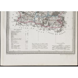 Gravure de 1839 - Carte géographique ancienne de l'Oise - 3