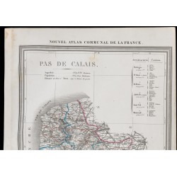 Gravure de 1839 - Carte géographique ancienne du Pas-de-Calais - 2