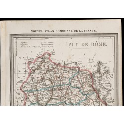 Gravure de 1839 - Carte géographique ancienne du Puy-de-Dôme - 2