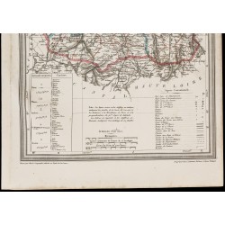 Gravure de 1839 - Carte géographique ancienne du Puy-de-Dôme - 3