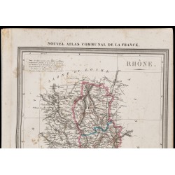 Gravure de 1839 - Carte géographique ancienne du Rhône - 2