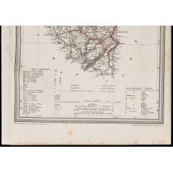 Gravure de 1839 - Carte géographique ancienne du Rhône - 3