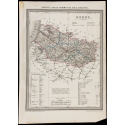 Gravure de 1839 - Carte géographique ancienne de la Somme - 1