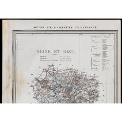 Gravure de 1839 - Carte géographique ancienne de Seine-et-Oise - 2