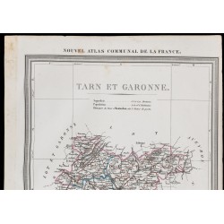 Gravure de 1839 - Carte géographique ancienne du Tarn-et-Garonne - 2